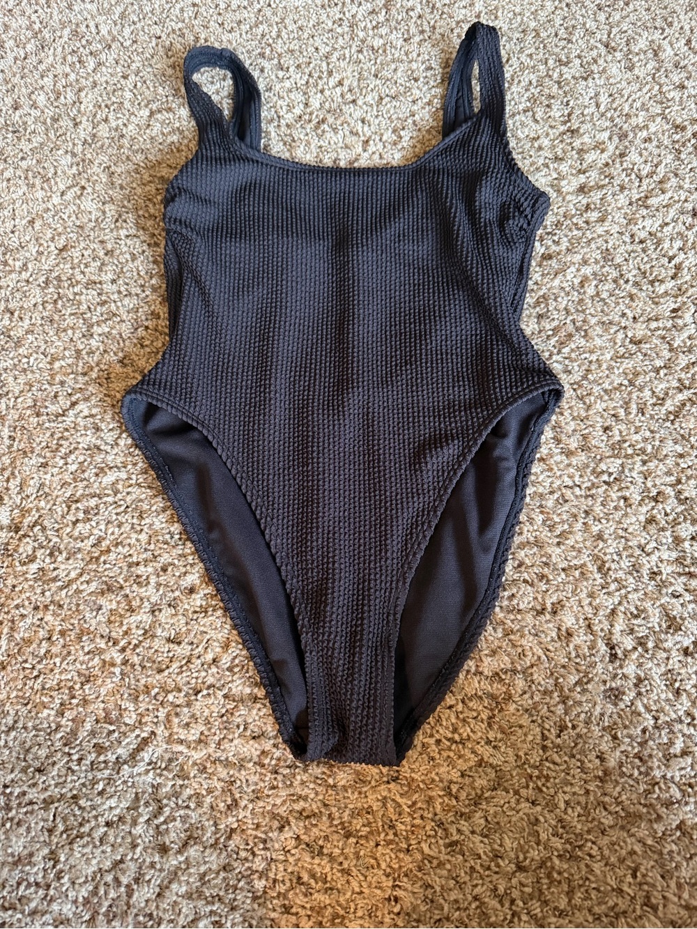NOBO Black Textured One-Piece Swimsuit